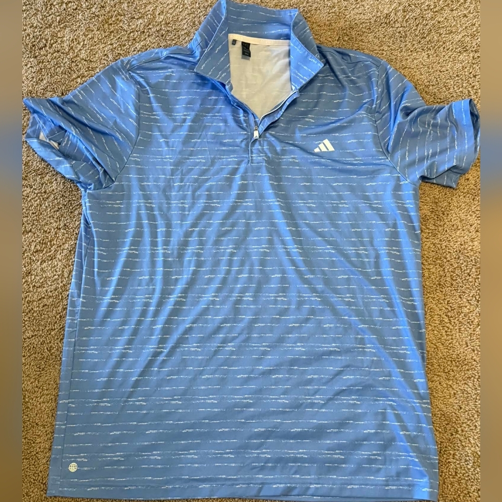 Adidas Light Blue Patterned Jacket - image 3